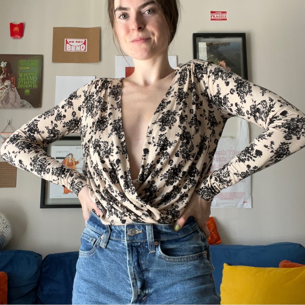 Floral Free People Bodysuit